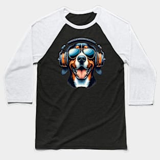 Bavarian Mountain Scent Hound Smiling DJ Artwork Baseball T-Shirt